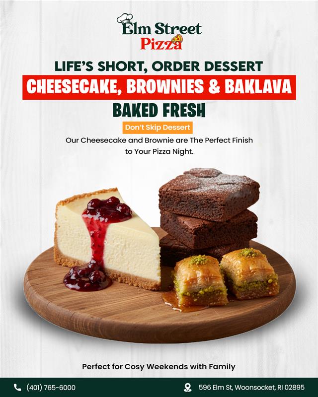 Cheesecake brownies baklava baked fresh 