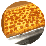 Party Size cheese Pizza and Party Size Pepperoni Pizza